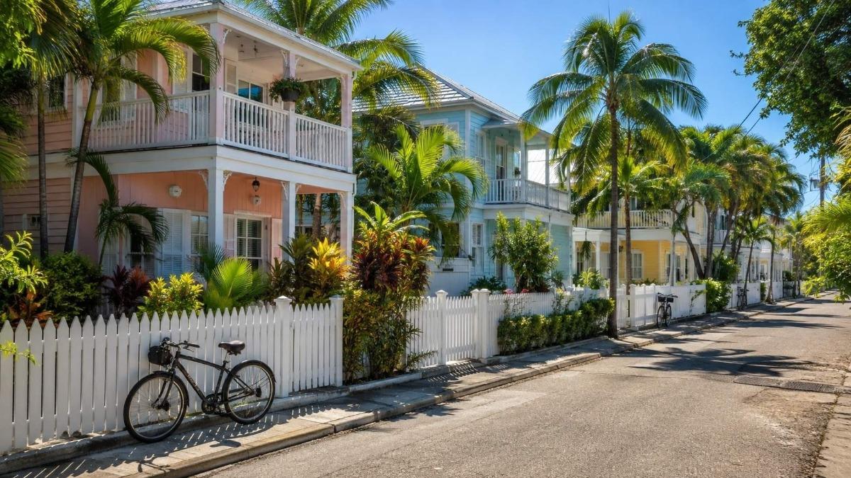 Tropical Key West neighborhood and island lifestyle